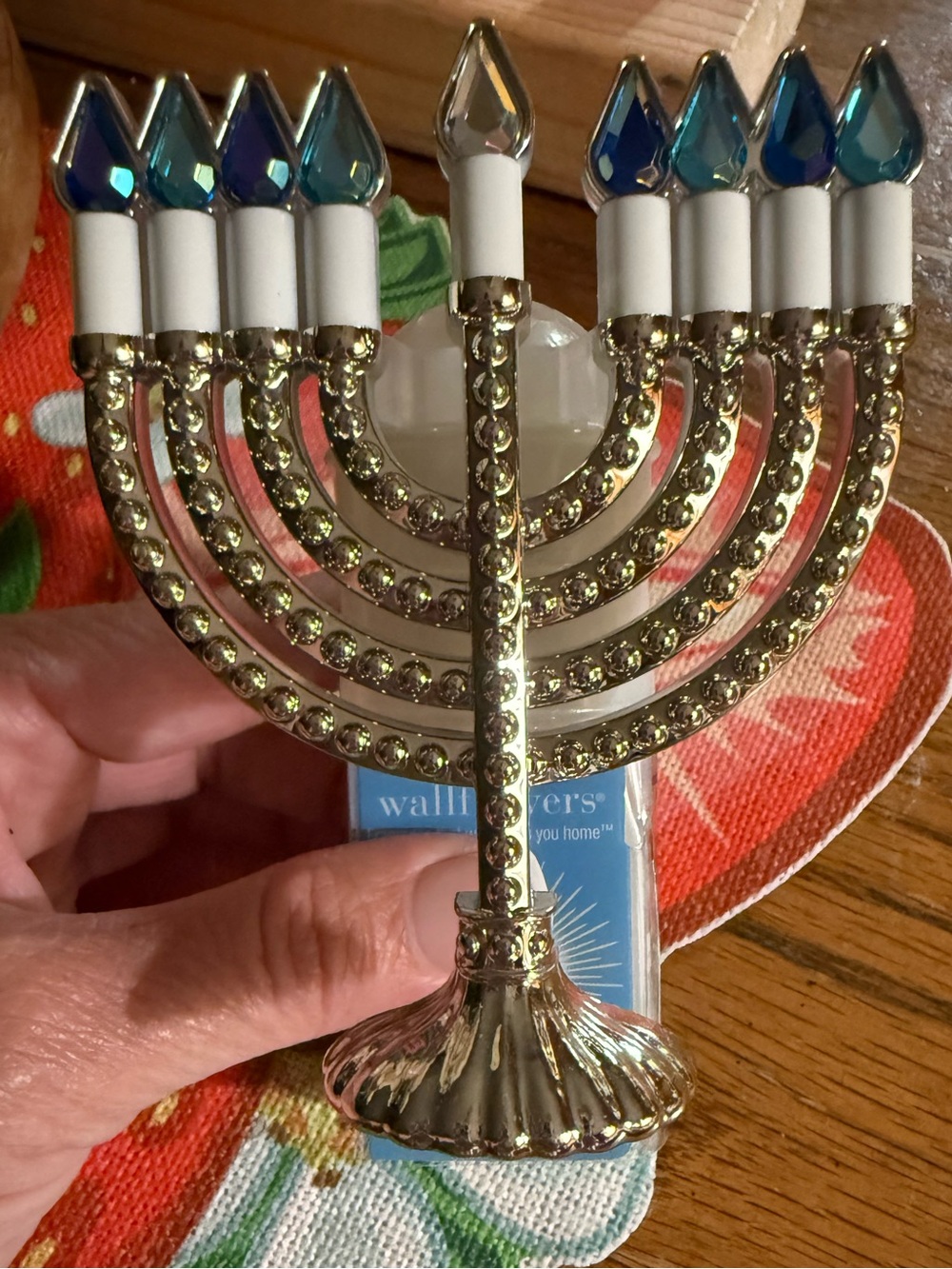 Bath & Body Works Blue menorah Light Up 24/7 Wallflowers Plug